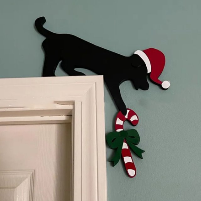 Christmas Decorations Hangs Christmas Door Frame Decoration Snowman Santa Penguin Front Door Corner Sign Decor Home Wooden Door Frame Ornament Party Table Decor Props Gift For Wall Window DIY Craft