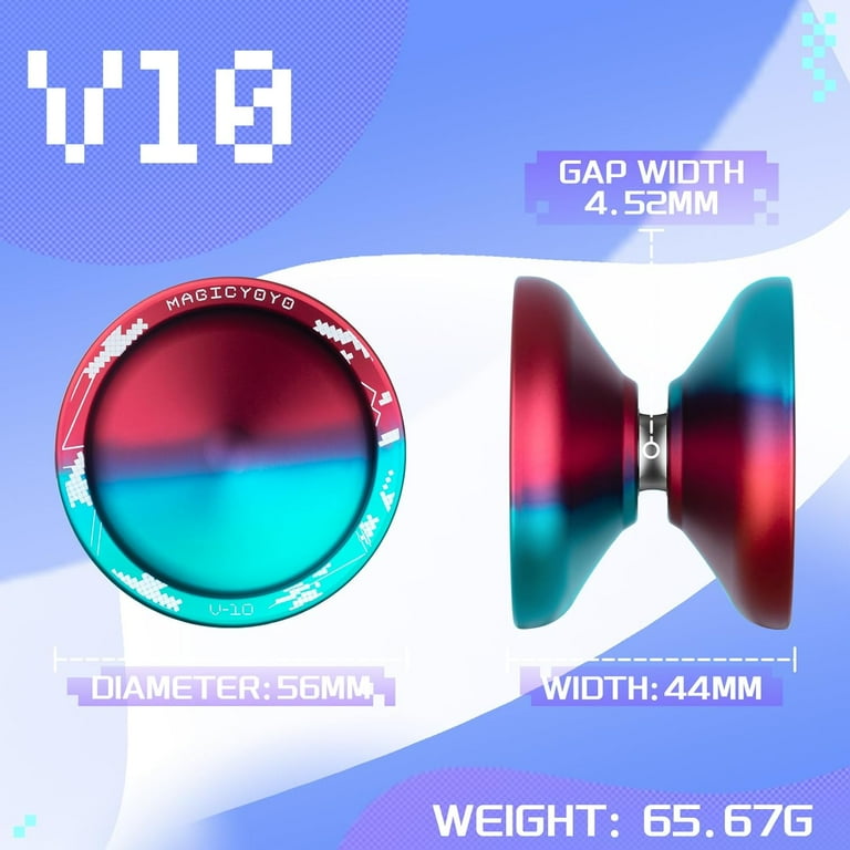 MAGICYOYO Professional Unresponsive Yoyo V10 Red Blue Gradient