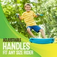 thumbnail image 4 of Kick Stand Up Surfing Tree Swing Outdoor Swings for Kids Up to 200 Lbs - Hang from Up to 10 Feet High - Includes 24" SwingBoard, UV Resistant Rope, & Handles, 4 of 13