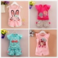 thumbnail image 2 of Ropa para niños, conjunto de verano para niños de 0 a 4 años, camisetas sin mangas para niñas, chaleco + Pantalones cortos, ropa de 2 uds, pijamas de algodón para niños 90(2T) Gao Jinjia LED, 2 of 2