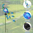 thumbnail image 5 of Great Sun 32" Peacock Solar Garden Lights，Solar Peacocks Garden Decor, Outdoor Stake Lights Waterproof,Landscape with Crackle Glass Ball for Yard Patio Pathway, 5 of 7