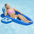 thumbnail image 3 of Aqua Leisure Campania Convertible 2 in 1 Pool Float Lounge/Caddy, Teal Hibiscus, 3 of 6