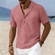 thumbnail image 3 of Top Casual Suelto de Lino de Color Sólido para Deporte Y Vacaciones Al Mar, 3 of 6