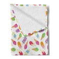 thumbnail image 2 of Ice Cream Soft Flannel Fleece Throw Blanket, Cartoon Style Cones with Vibrant Colored Creamy Scoops and Popsicles Tooth, Cozy Plush for Indoor and Outdoor Use, 50" x 70", Multicolor, by Ambesonne, 2 of 5