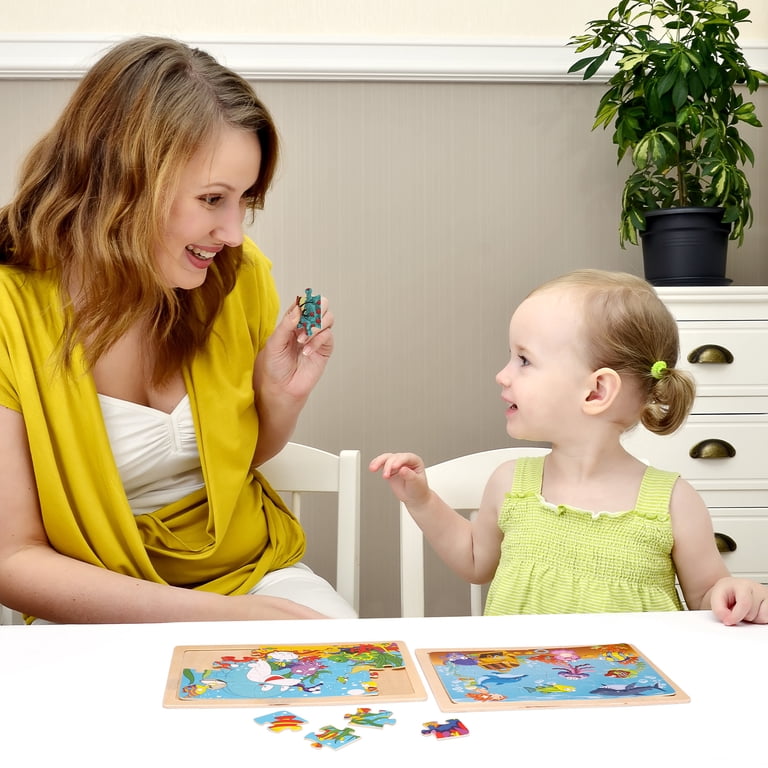 Sixwipe Wooden Puzzles Set, 5 Pack Educational Toy photo 5