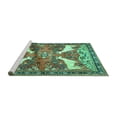 thumbnail image 2 of Ahgly Company Machine Washable Indoor Rectangle Animal Turquoise Blue Traditional Area Rugs, 2' x 3', 2 of 4