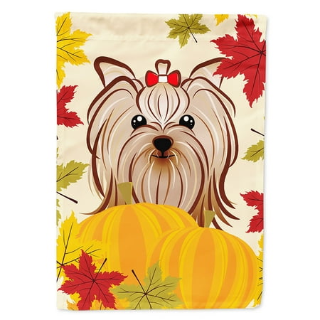 - Yorkie Yorkshire Terrier Thanksgiving Garden Flag