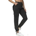 thumbnail image 1 of DYMADE Women Solid Color Pocket Drawstring Cargo Cropped Pants, 1 of 4