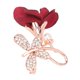 thumbnail image 5 of Broche de rosa ANGGREK elegante textura exquisita con incrustaciones simuladas, 5 of 8
