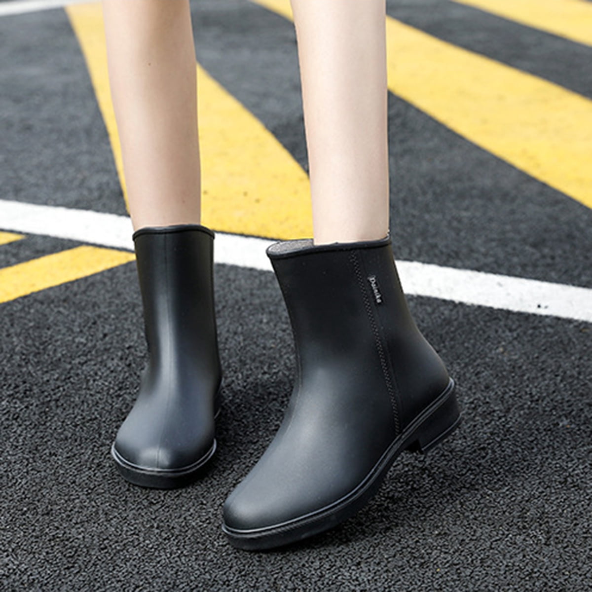 AUXDIQ Rain Shoes Women Mid-calf Boots Waterproof Rain Boots Outdoor Garden Shoes