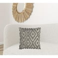 thumbnail image 4 of Natural Gray Nubby Diamonds Throw Pillow, 4 of 4