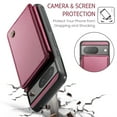 thumbnail image 3 of SaniMore for Google Pixel 8A Wallet Case, RFID Blocking PU Leather Kickstand Credit Slots Flip Folio Protective Case, Double Magnetic Clasp Durable Shockproof Cover for Google Pixel 8A, Winered, 3 of 9