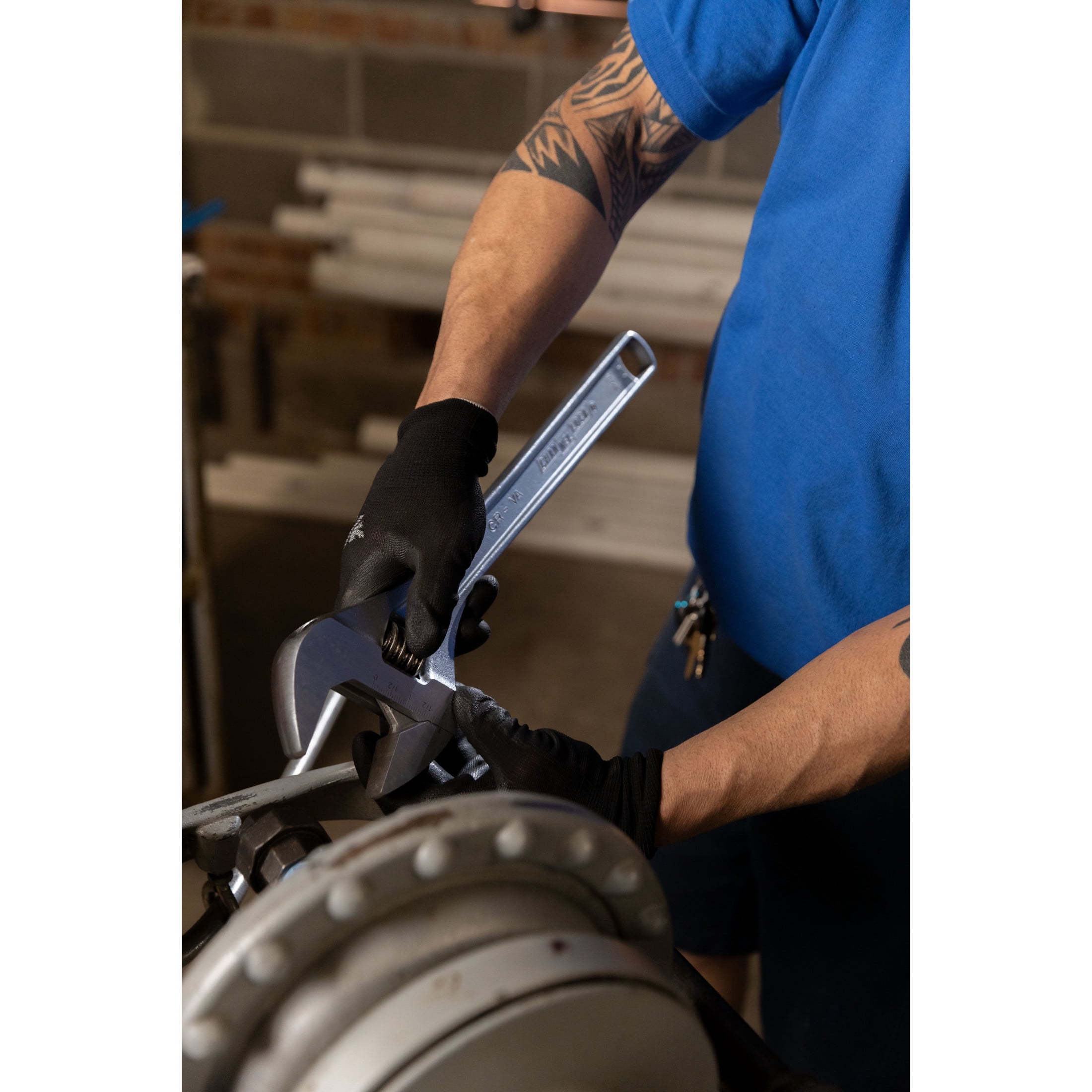 CHANNELLOCK 12-inch Adjustable Wrench, Precise 1.5-inch Wide Mouth Jaw Capacity (812W)