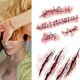 thumbnail image 2 of Cosplay Makeup Joke Scratch Wound Scab Blood Scar Tattoos Temporary Tattoo Sticker Wound Zombie Scars(10pcs), 2 of 4