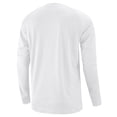 thumbnail image 1 of CEHVOM Men Round Neck Long Raglan Sleeves Daily Slim Fit Buttons Pullover Shirts Tops Blouse, 1 of 3