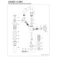 thumbnail image 3 of Kingston Brass LS6308RX Belknap Two-Handle Single-Hole Bathroom Faucet with Push Pop-Up Drain, Brushed Nickel, 3 of 4