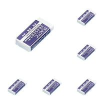 Under $2, Retractable Eraser, 6-Pack 2B Pencil Erasers, Scratch-Free Clean Erasing, Soft Latex-Free, Cartoon Eraser, Black by Goohae