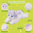 thumbnail image 5 of Gato de peluche gris, animal de peluche, gato, juguete realista, gatito súper suave, gatito tierno, mascota, gatito, gato esponjoso, calmante, abrazo, dormir, cumpleaños, Navidad, 5 of 5