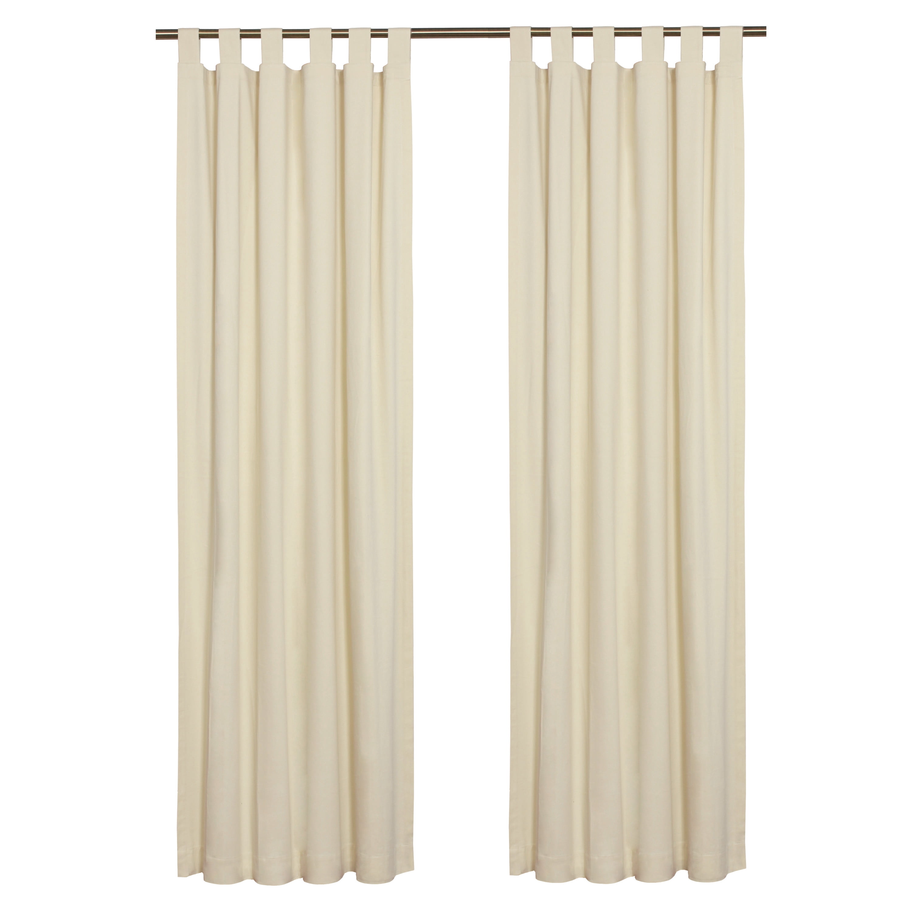 Winmate Insulated Cotton Tab Top Curtain Panel - Pair each 40" x 72" in Natural