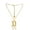 D-Yellow, variant on 18K Gold Plated Over Solid 925 Sterling Silver Initial Scratched Texture Pendant Necklace For Men Women, Unique Handcrafted Pendant, Custom Chain Necklace (J), 16"+2" Extension