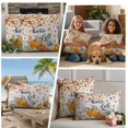 thumbnail image 4 of Outdoor Pillow Covers 20x12 Set of 2, Fall Pumpkin Waterproof Patio Throw Pillow Covers for Couch Sofa Chair, Orange White Thanksgiving Maple Leaf Decorative Pillowcases for Throw Pillows, 4 of 9