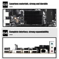 thumbnail image 3 of Tarjeta Madre Placa base X58M2.0 M-ATX LGA1366 Placa base 32GB 2 DDR3 ECC 4 SATA2.0 USB2.0 PC Ehuebsd Para estrenar, 3 of 5