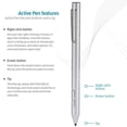 thumbnail image 4 of Active Stylus for Surface Pen Aluminum Alloy Stylus Pens Touch Screen Pen for Microsoft Surface Go Pro 3 /Pro 4/ Pro 5, 4 of 11