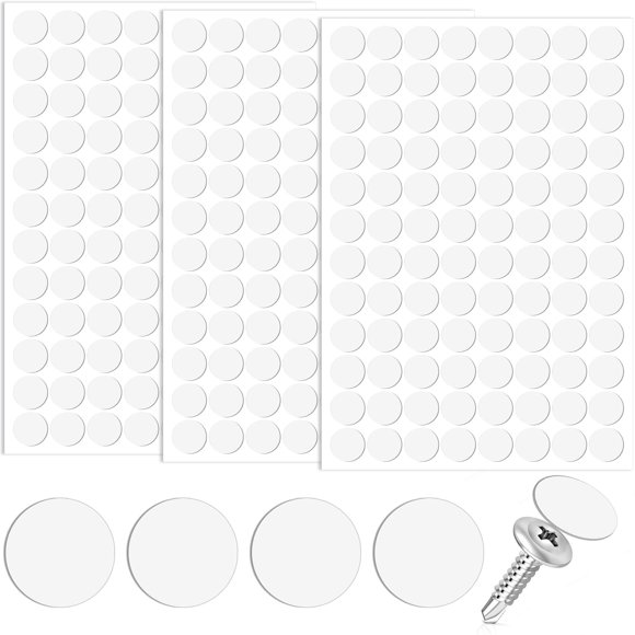 Pndeyo 288 Piezas Pegatinas Autoadhesivas Para Tapas De Tornillos Tapas De Tapas Para Orificios De Tornillos De Pvc Que No Se Desvanecen Calcomanías Adhesivas A Prueba De Polvo De 15 Mm Para Varios Mu