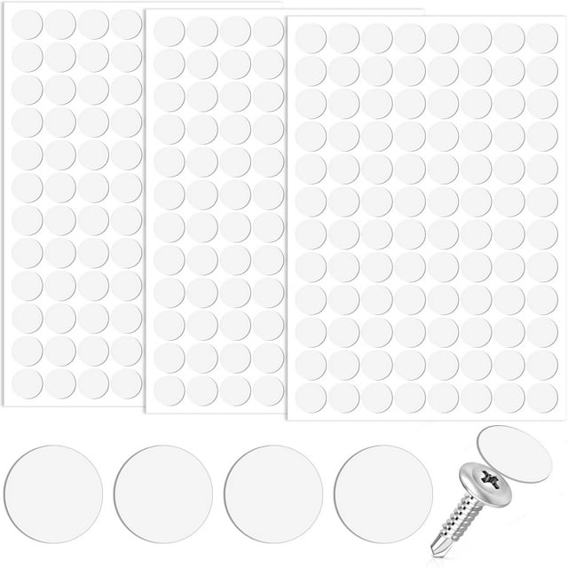 Pndeyo 288 Piezas Pegatinas Autoadhesivas Para Tapas De Tornillos Tapas De Tapas Para Orificios De Tornillos De Pvc Que No Se Desvanecen Calcomanías Adhesivas A Prueba De Polvo De 15 Mm Para Varios Mu