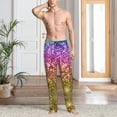 thumbnail image 4 of Salouo Glitter Rainbow Print Pajama Pants for Men, Lounge Pants Elastic Waistband Casual Men's sleepwear Loungewear Sleep Pajama Pant -Large, 4 of 7