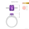 thumbnail image 4 of ANGARA Natural Octagonal 2.9 ct Amethyst Cocktail Ring with Diamonds in 14K White Gold for Women (Size-10x8mm) | February Birthstone, Anniversary, Jewelry Gift for Women | Natural Amethyst Ring, 4 of 9