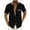 Black, variant on ZCFZJW Mens Short Sleeve Dress Shirts Big and Tall Regular Fit Casual Wrinkle Free Shirt Plaid Collar Summer Button Down Beach Hawaiian T-Shirt Tops with Pockets Dark Blue XXXL