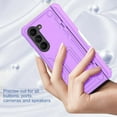 thumbnail image 5 of Decase Compatible with Samsung Galaxy Z Fold 5 Case,with Hinge Protection S Pen Slot Military Grade Drop Protection Full-Body Rugged Hybrid Heavy Duty Armor Case With Hidden Stand , Purple, 5 of 6