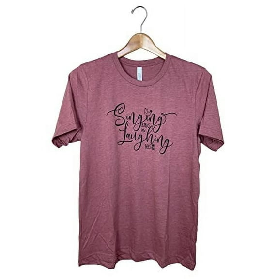 Medium JCs Wildlife Singing Birds and Laughing Bees Heather Mauve Shirt