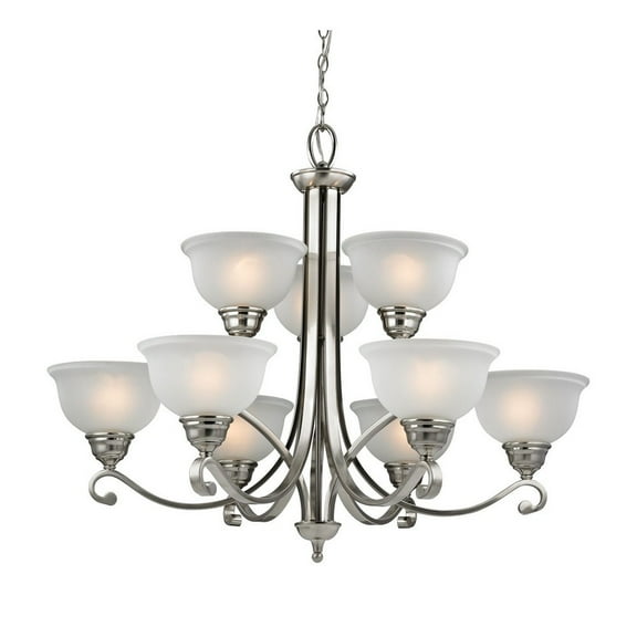 Cornerstone 2309CH-20 Hamilton 9 Light Chandelier,Brushed Nickel