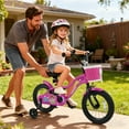 thumbnail image 4 of Costway Vélo pour Enfants de 14 Pouces avec Roues Stabilisatrices, Panier, Freins à Main et à Rétropédalage, Siège Ajustable, 4 of 9