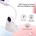 thumbnail image 4 of Sunjoy Tech LED Reading Lamp Creative Shape Soft Lighting Flicker Free One-key Start Flexible Hose Design High Brightness USB Charging Cartoon Astronaut Bedside Lamp Home Supplies, 4 of 8