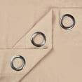 thumbnail image 5 of Chanasya Beige Silky Velvet Textured Sheer Curtains - Lightweight Luxury Curtain for Living Room Bedroom Windows - Light Filtering Elegant Decor Drapes with Grommets - 84 Inches Long - 2 Panel Set, 5 of 5