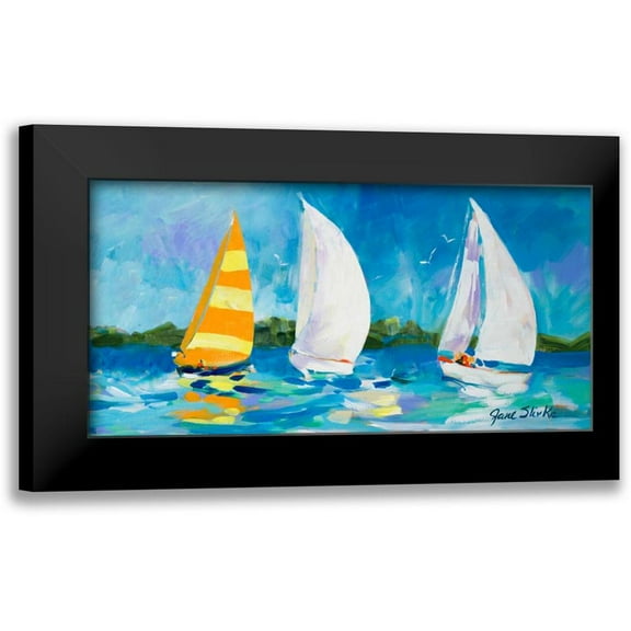 Slivka, Jane 14x9 Black Modern Framed Museum Art Print Titled - The Regatta II