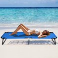 thumbnail image 1 of Costway Lit de Camping Pliant Extérieur Portable Lit Militaire pour Dormir Randonnée Voyage Bleu, 1 of 10
