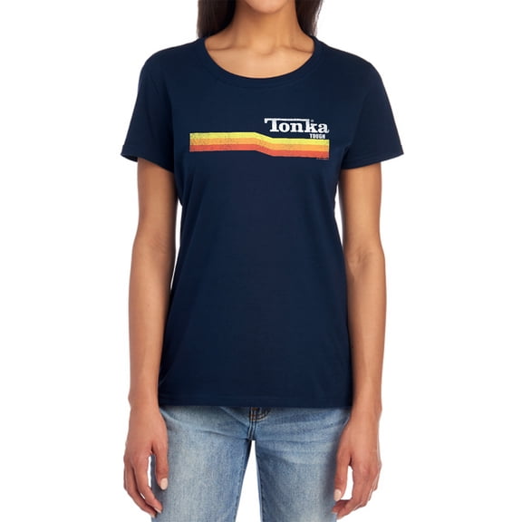 Tonka Tonka Stripe Women's T Shirt, Navy, Small