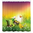 thumbnail image 3 of Ambesonne Celebration Shower Curtain, Balloons Hat Gold, 69"Wx75"L, Green Purple and Yellow, 3 of 3
