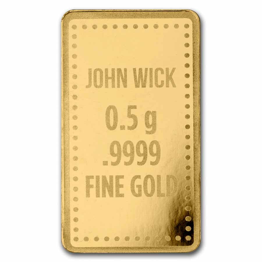 John Wick 1/2 gram Gold Bar in TEP