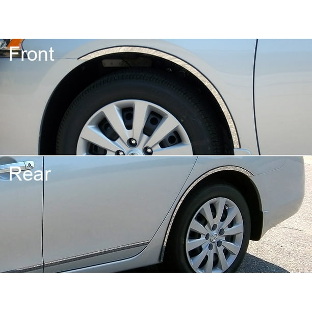 Stainless Steel Wheel Well Trim 4Pc Fits 20132015 Nissan Sentra