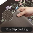 thumbnail image 4 of Anti Fatigue Mats for Kitchen Floor 17"x47"+17"x29", Farmhouse Floral Kitchen Rugs Sets of 2, Cushioned Kitchen Floor Mats, Non Slip Standing Mat for Sink, Laundry, Office, Desk Black, 4 of 8