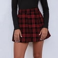 thumbnail image 6 of RUTAYY Women's Skirt Plaid Pleated Cinching Design Elastic Waist Comfortable Breathable Casual Daily Wear Elegant Chic Mini Skirt, 6 of 7