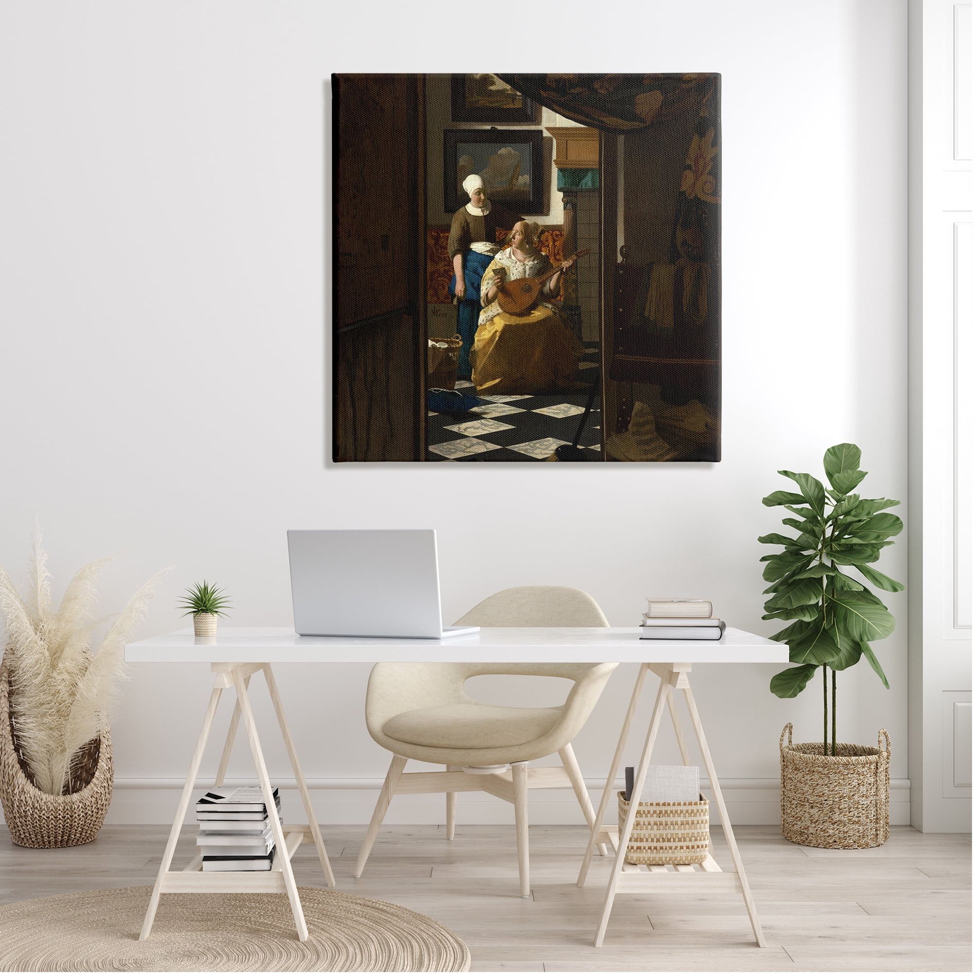 Stupell Industries The Love Letter Johannes Vermeer Classical Portrait Painting Painting Gallery Wrapped Canvas Print Wall Art, Design by one1000paintings