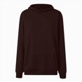 thumbnail image 5 of Towmus Hoodies for Women Drawstring Casual Long Sleeve Pullover Tops Solid Color Hooded Sweatshirt with Pocket S-4XL, 5 of 5