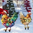 thumbnail image 6 of 2D Flat Christmas Yard Stakes, Light Up Christmas Yard Decorations with LED, Chicken Snata Gnomes Lighted Yard Stakes Outdoor Christmas Garden Stake Lawn Pathway Outdoor Decoration, 6 of 9