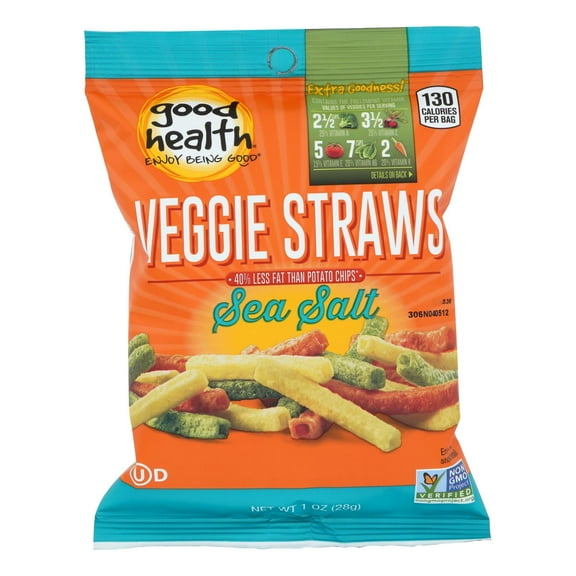 Veggie Straws - Sea Salt - Case of 24 - 1 oz.